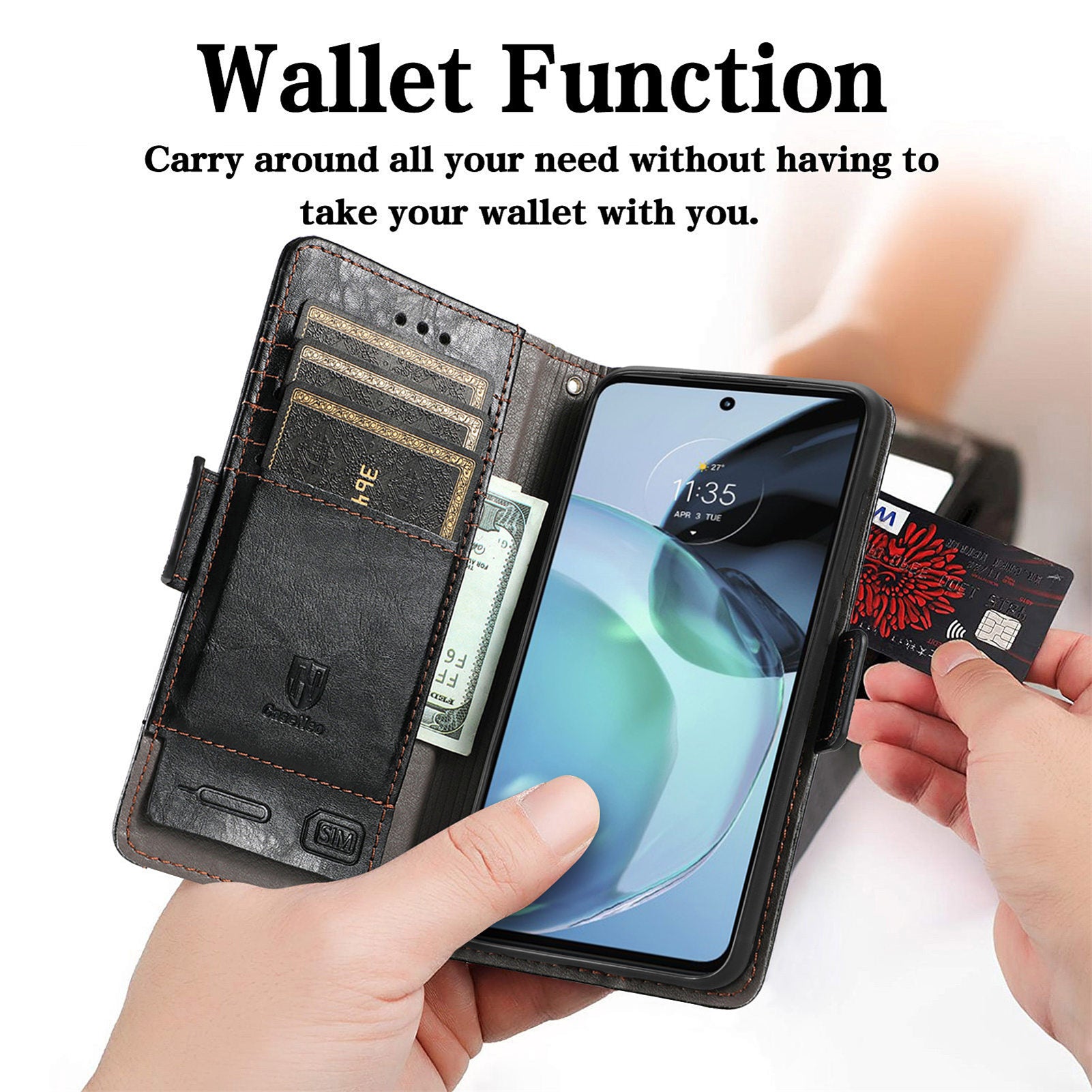 CASENEO 002 Series for Motorola Moto G72 4G RFID Blocking Business Splicing Style Leather Case Phone Wallet Stand Cover CASENEO 002 Series for Motorola Moto G72 4G RFID Blocking Business Splicing Style Leather Case Phone Wallet Stand Cover